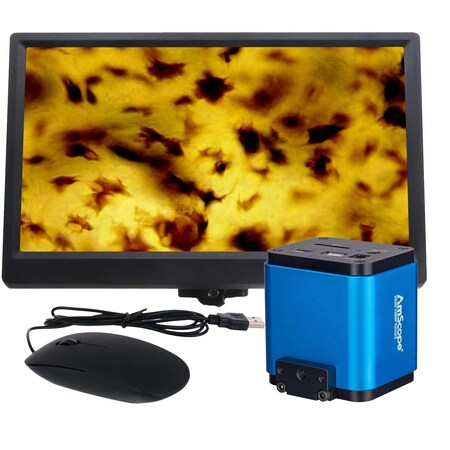 Amscope 1080p 60fps 2MP HDMI Color CMOS C-mount Microscope Camera with Monitor HD200VP-S11B
